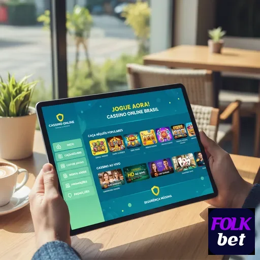 Ilustração de Acesse o cassino online folkbet com login rápido e seguro